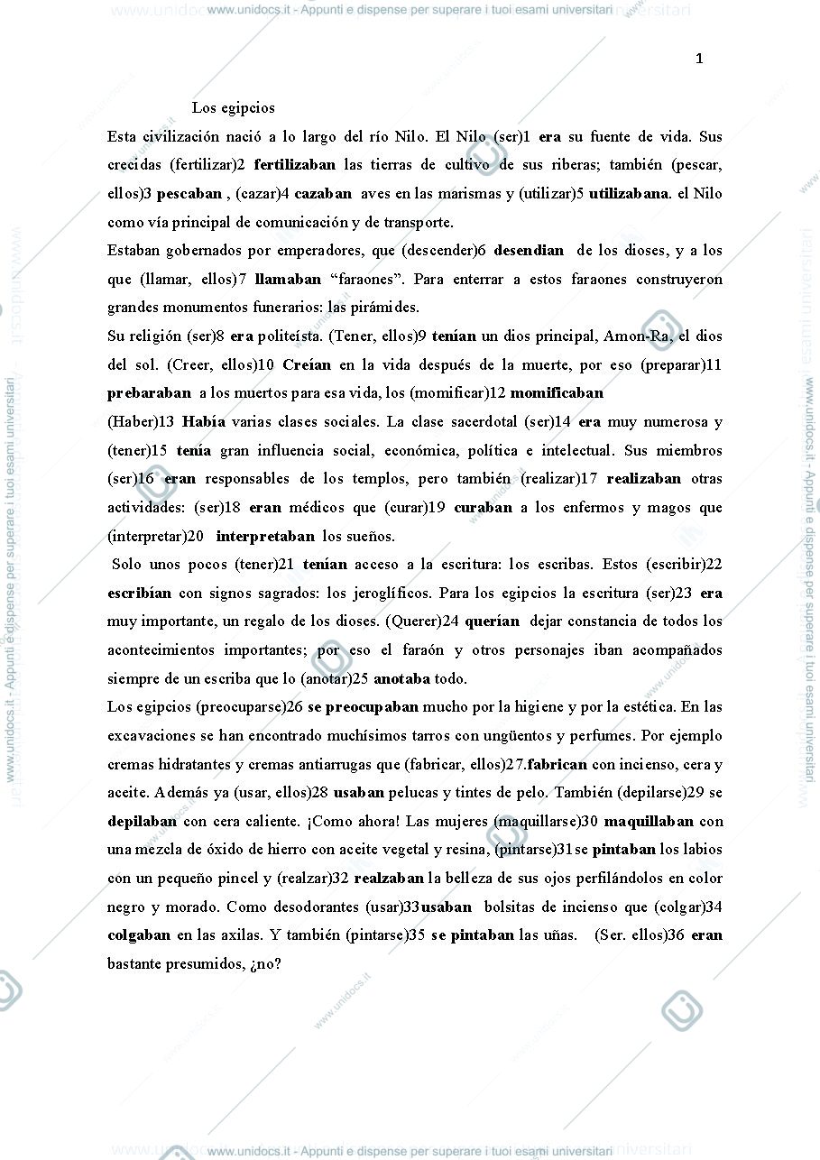 Anteprima pagina 1 — esercizi spagnolo
