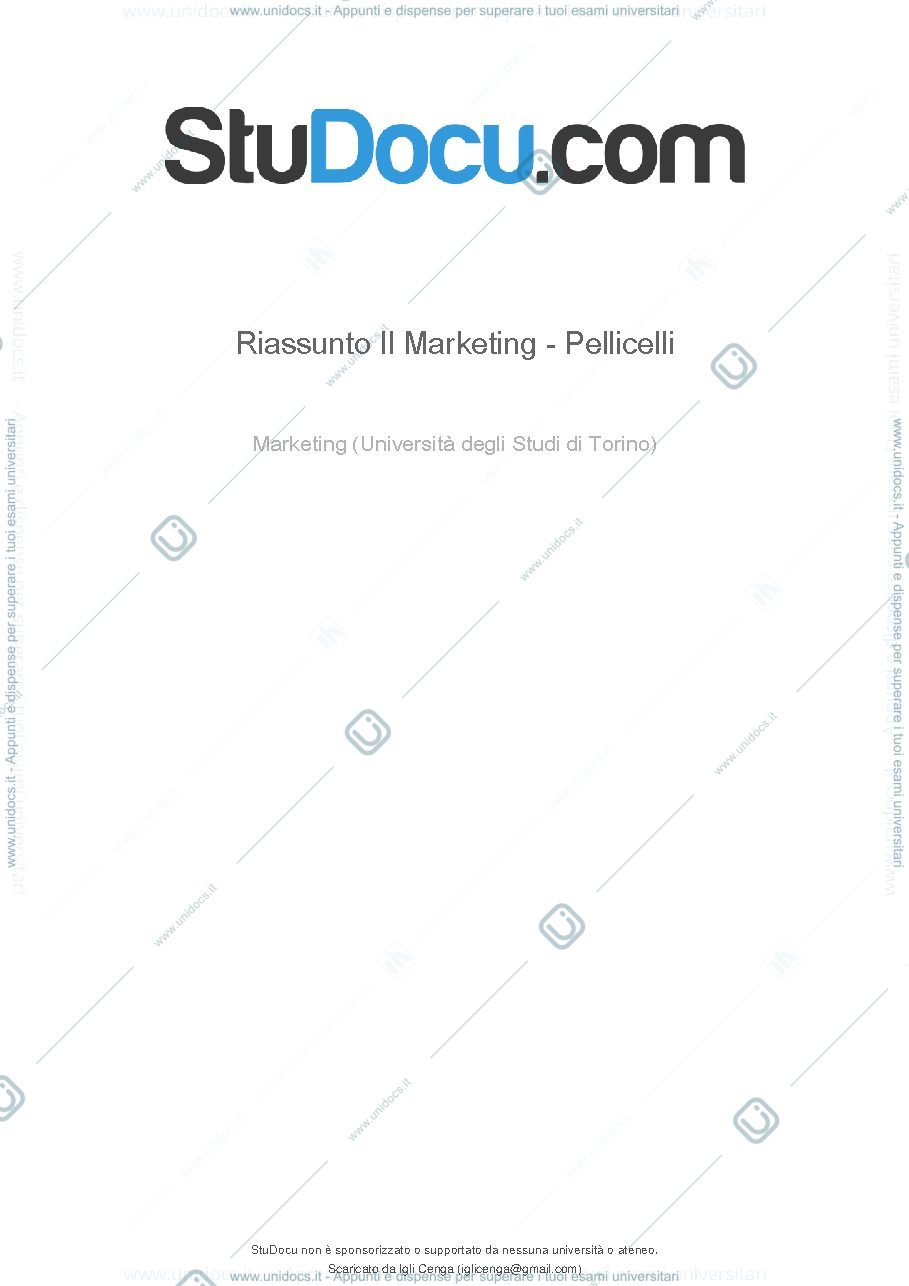 Anteprima pagina 1 — Il Marketing
