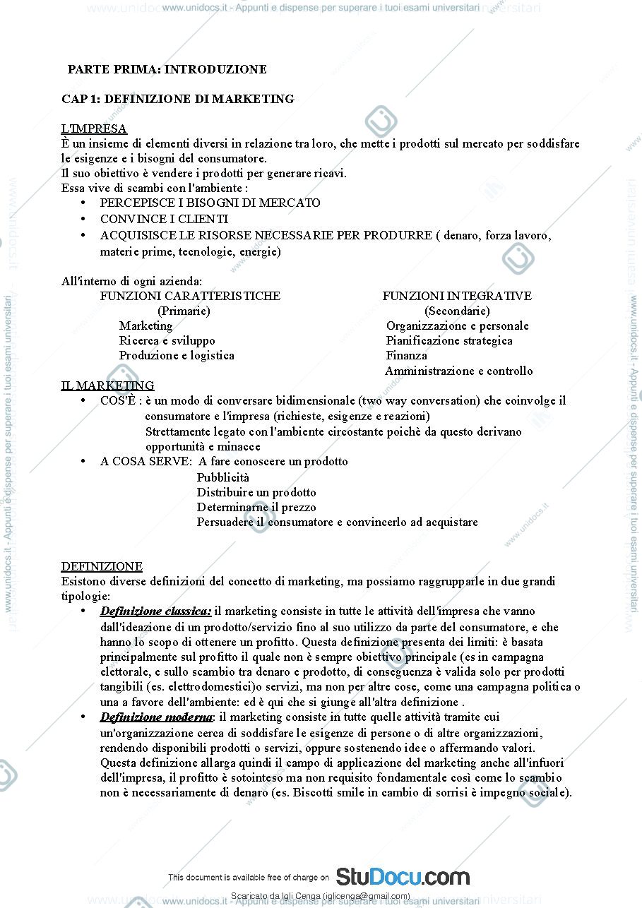 Anteprima pagina 2 — Il Marketing