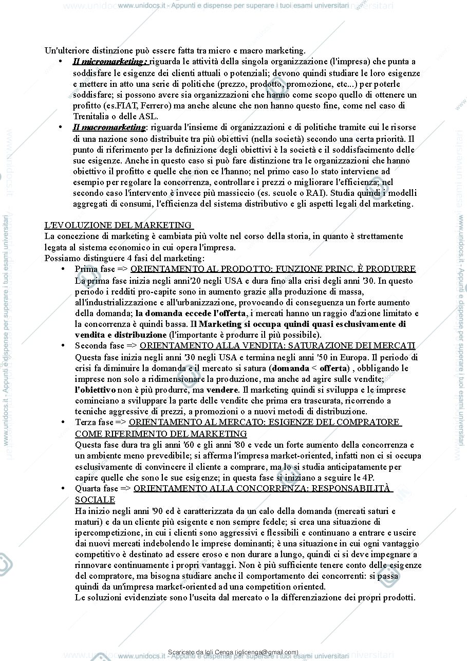 Anteprima pagina 3 — Il Marketing