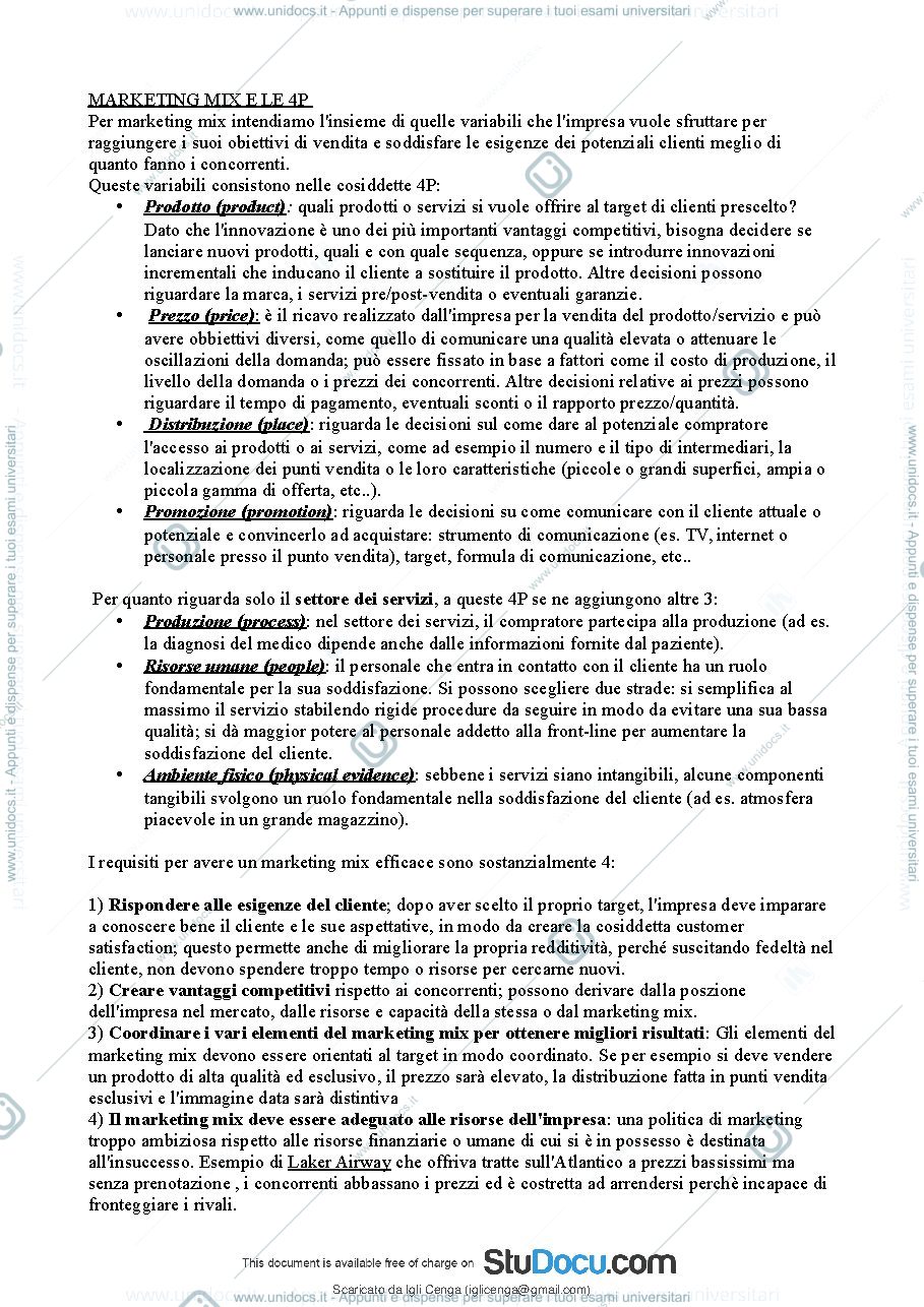 Anteprima pagina 4 — Il Marketing