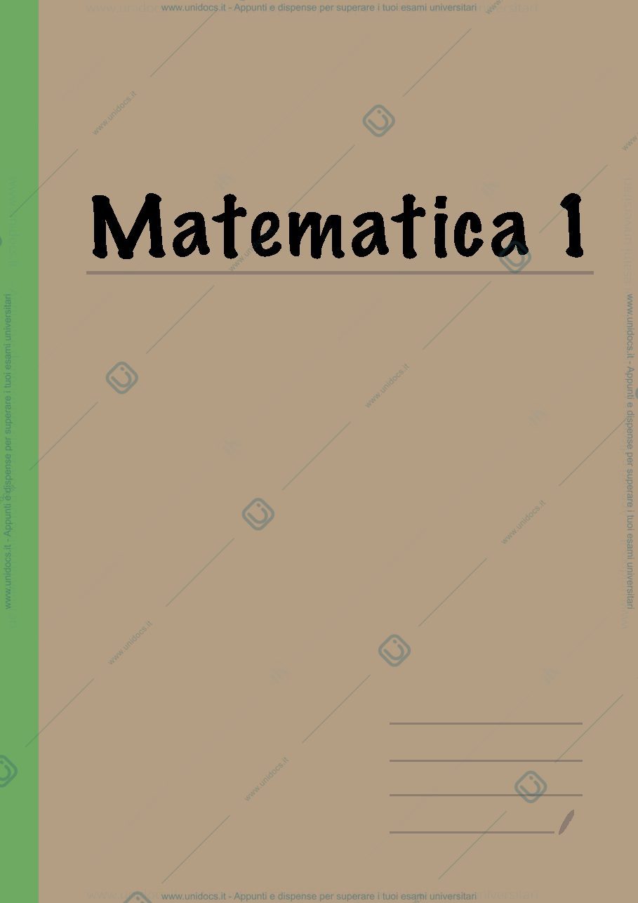 Anteprima pagina 1 — Matematica 1