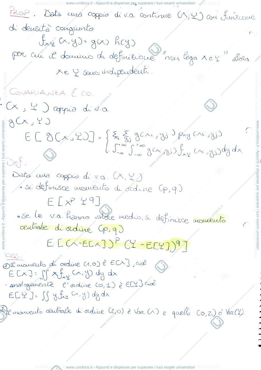 Anteprima pagina 1 — Riassunto matematica applicata seconda parte 