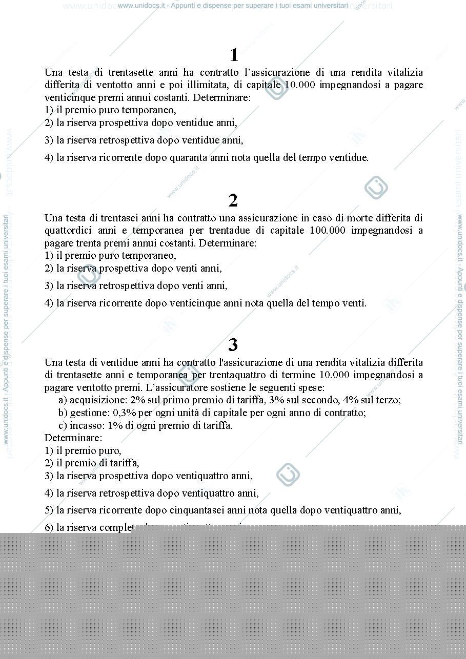 Anteprima pagina 1 — Prova esame