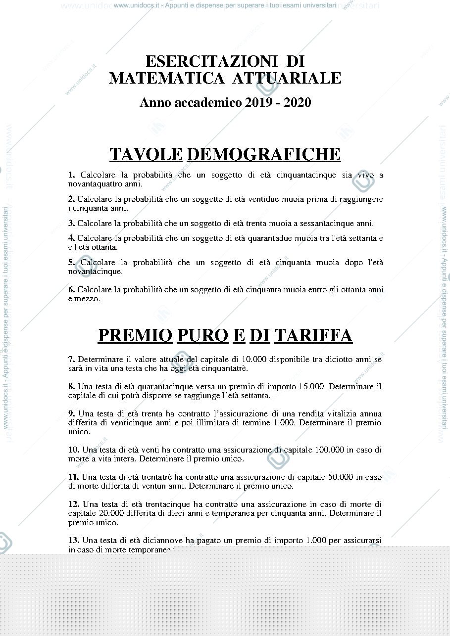 Anteprima pagina 1 — ESERCITAZIONE