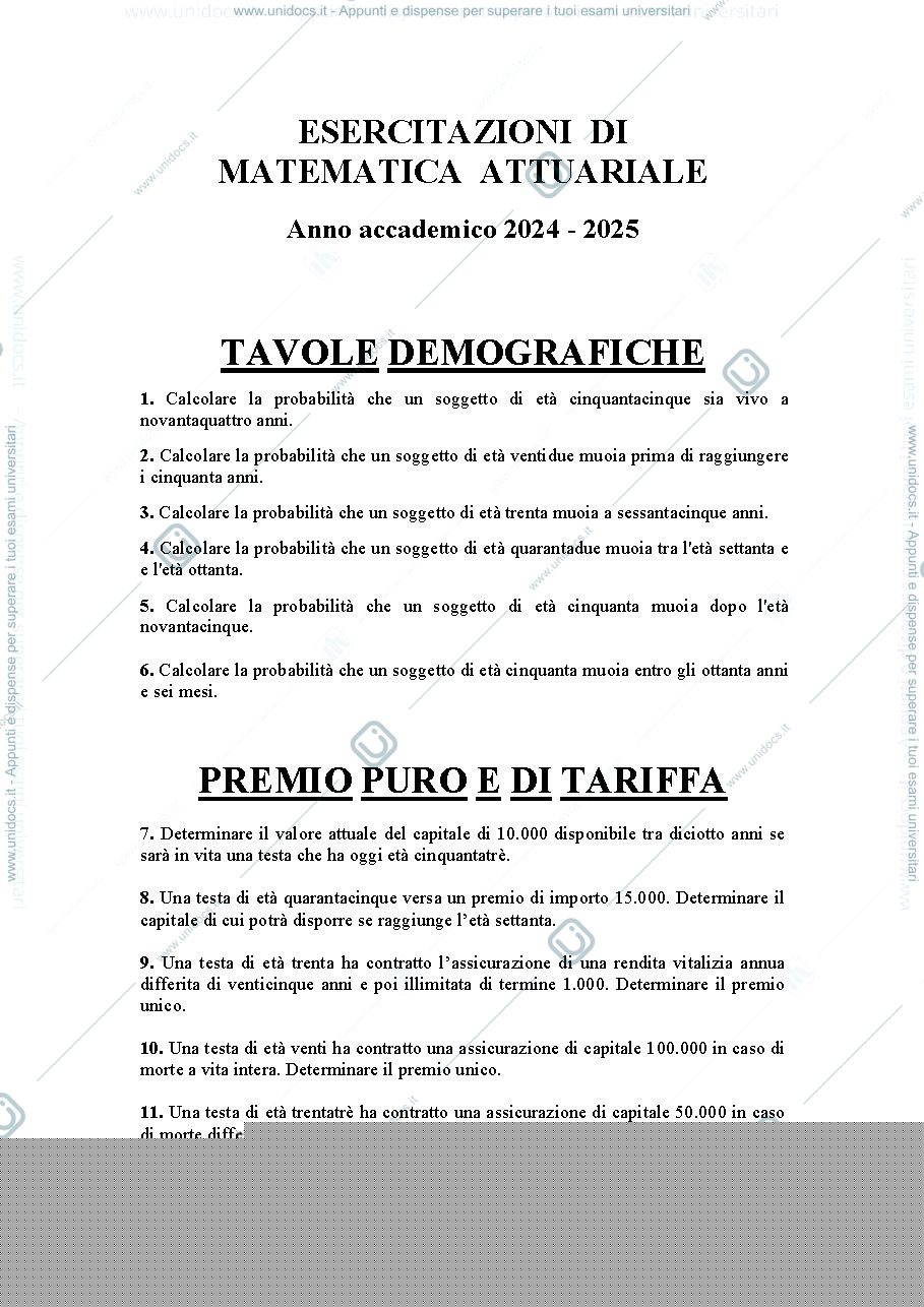 Anteprima pagina 1 — Esercitazioni 2024/2025