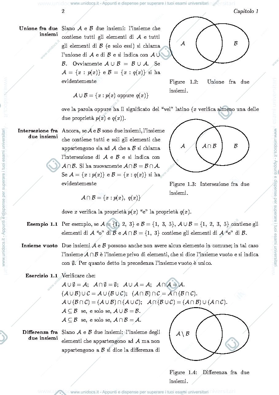 Anteprima pagina 4 — dispense di una parte del corso di matematica