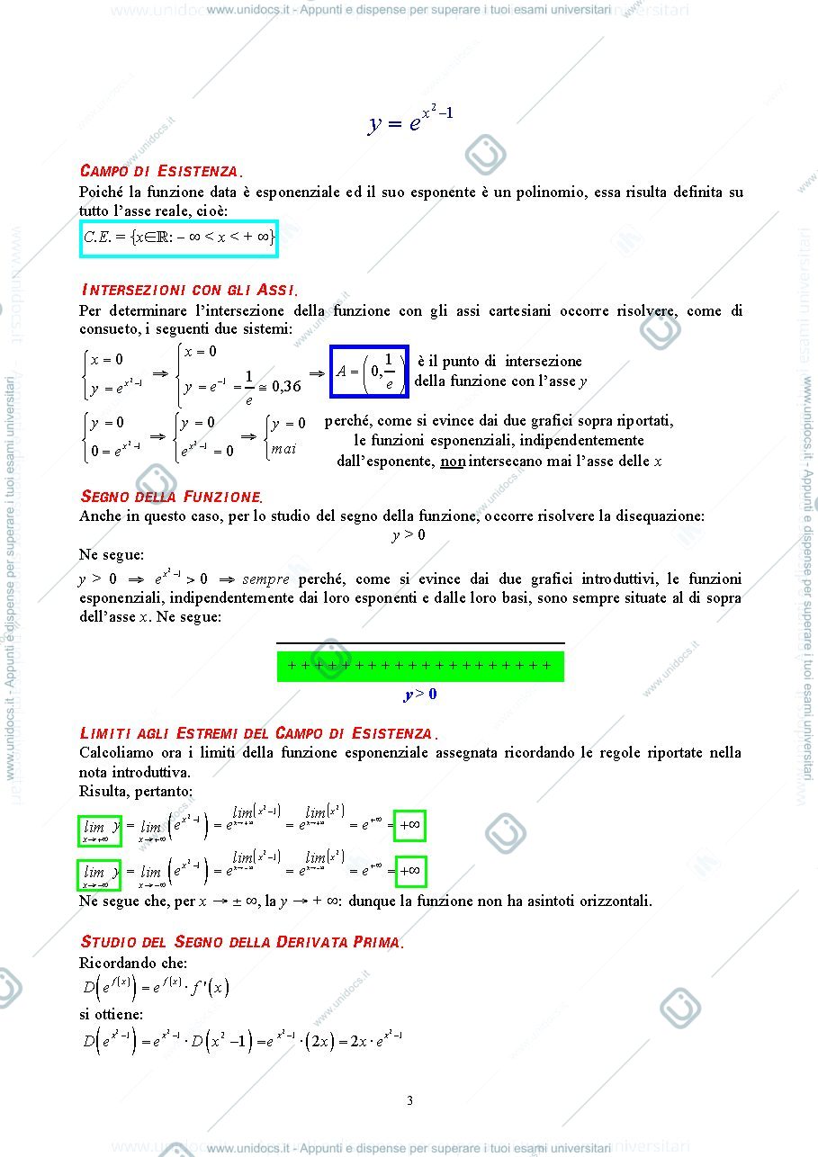 Anteprima pagina 3 — Funzioni esponenziali