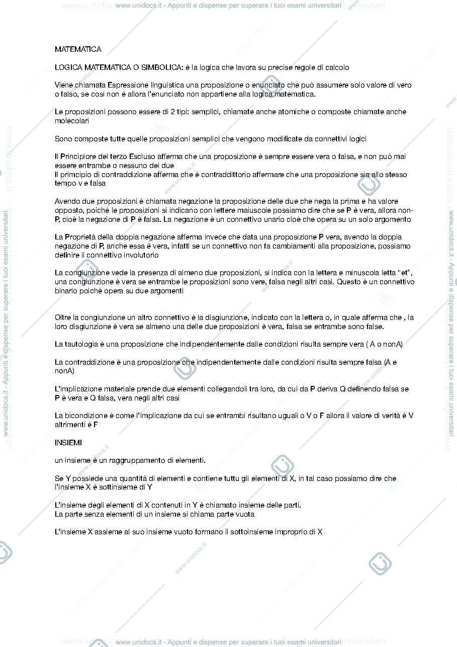 Anteprima pagina 1 — Logica matematica 