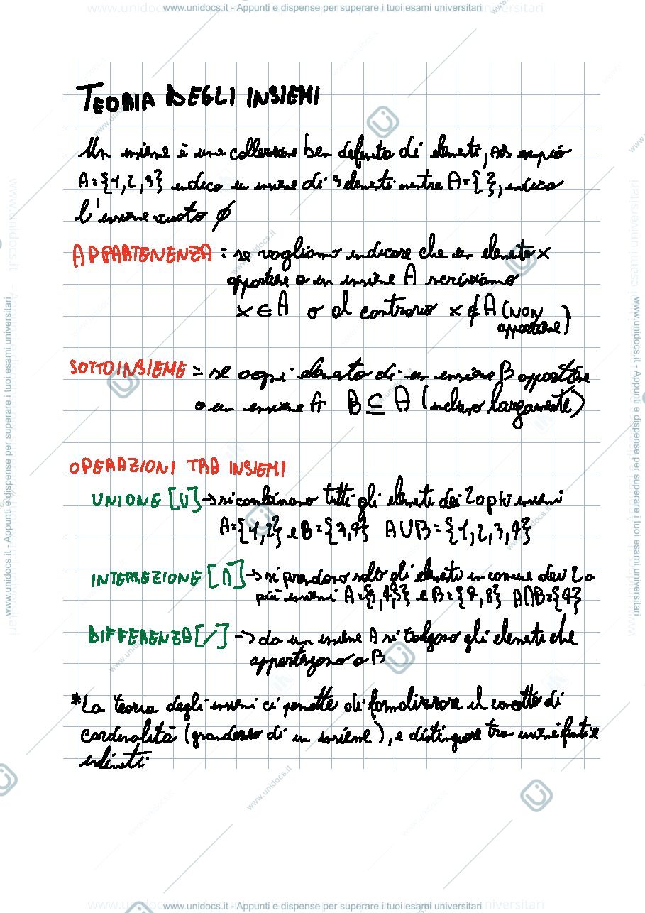 Anteprima pagina 1 — 1 Sem Di ICD Matematica discreta 
