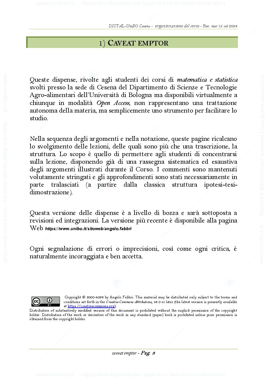 Anteprima pagina 3 — Matematica e statistica 