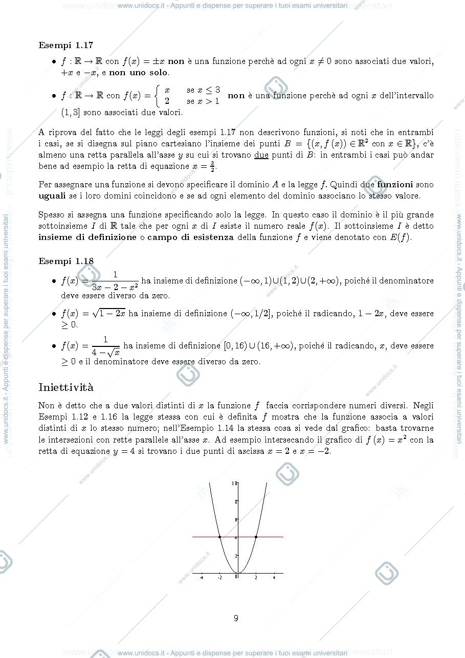Anteprima pagina 3 — Numeri reali. Funzioni e loro grafici