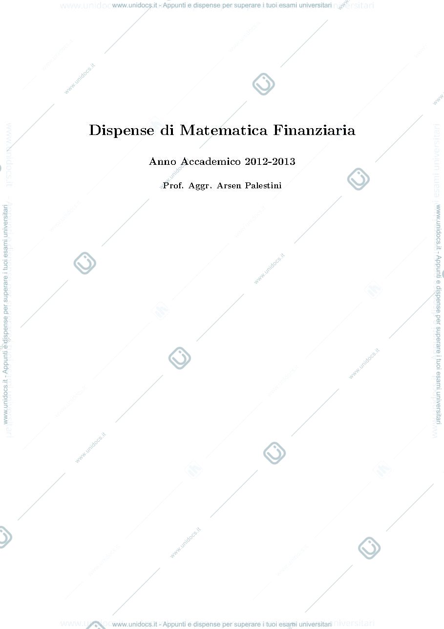 Anteprima pagina 1 — matematica finanziara