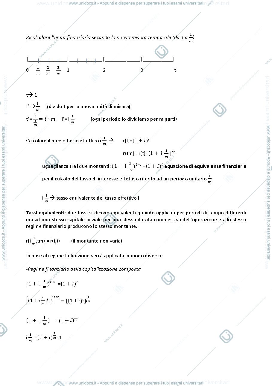 Anteprima pagina 2 — Matematica finanziaria- Tassi equivalenti