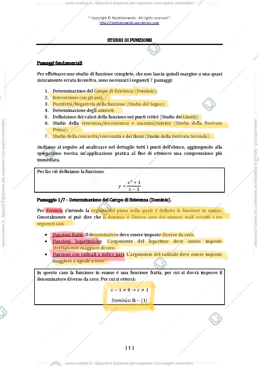 Anteprima pagina 1 — Le proprietà delle matrici