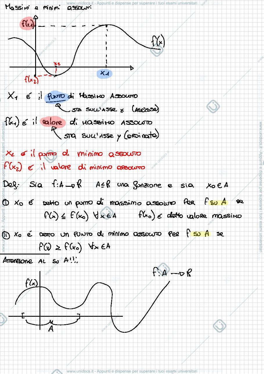 Anteprima pagina 1 — Matematica generale appunti