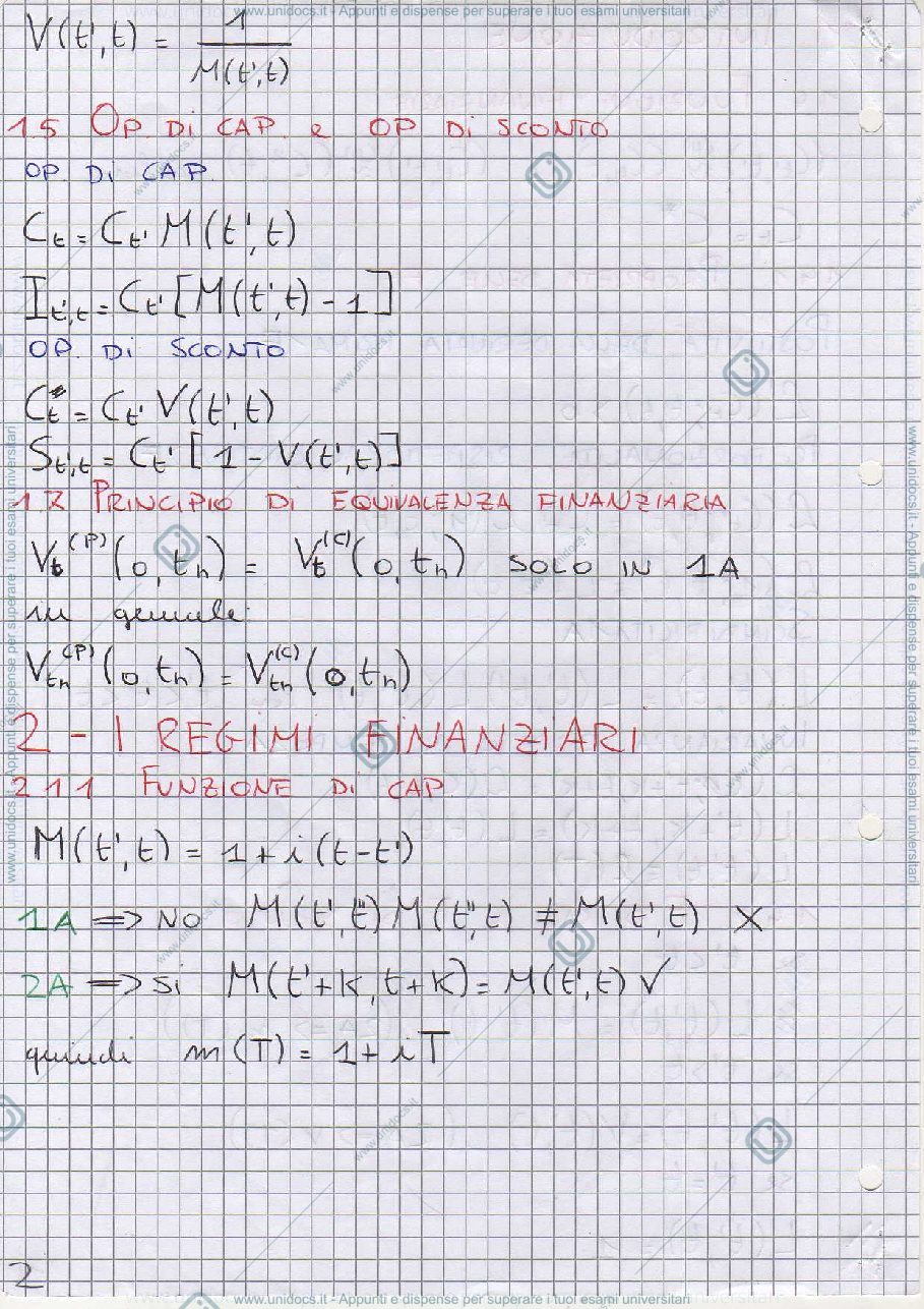 Anteprima pagina 2 — FORMULARIO MATEMATICA FINANZIARIA