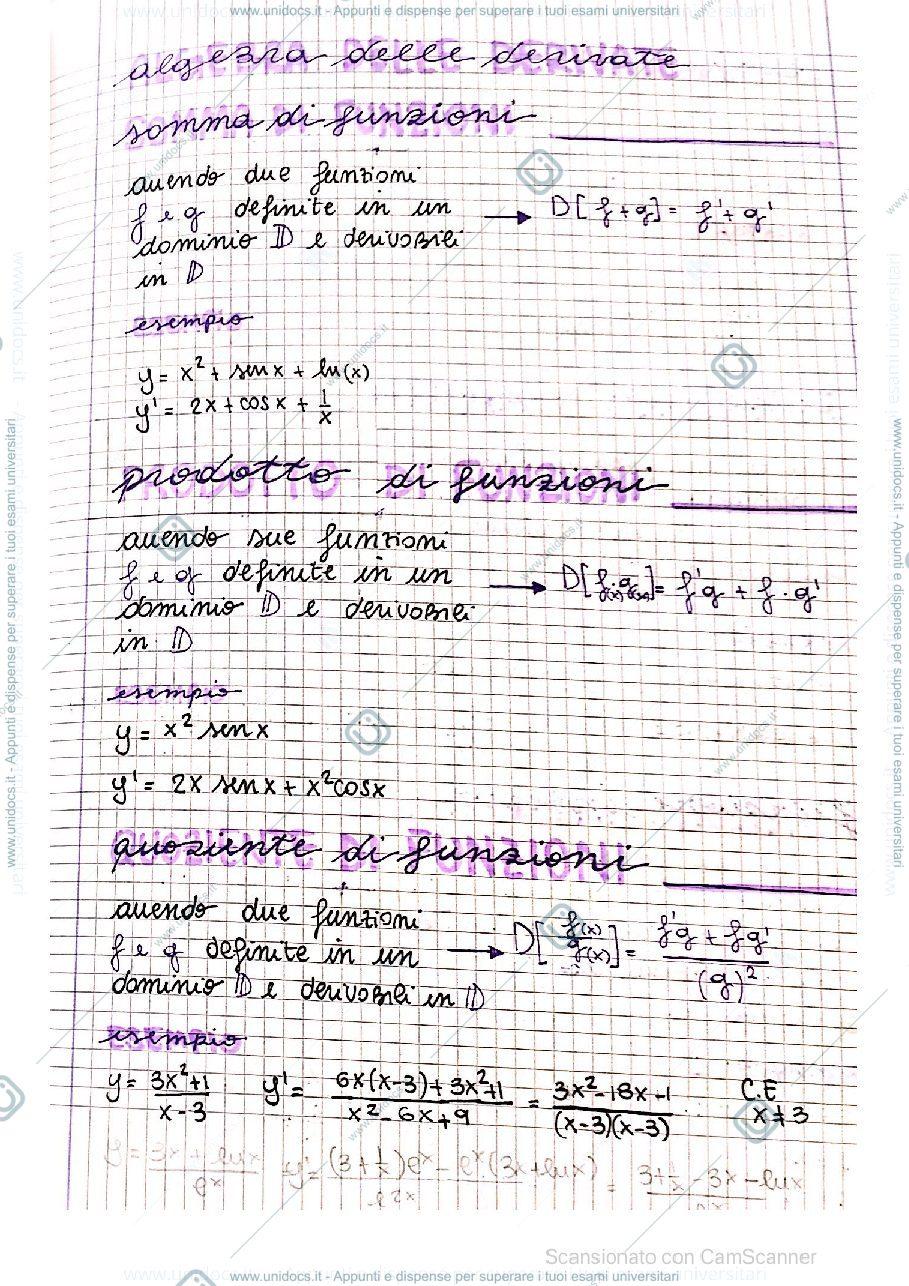 Anteprima pagina 1 — Matematica generale secondo parziale