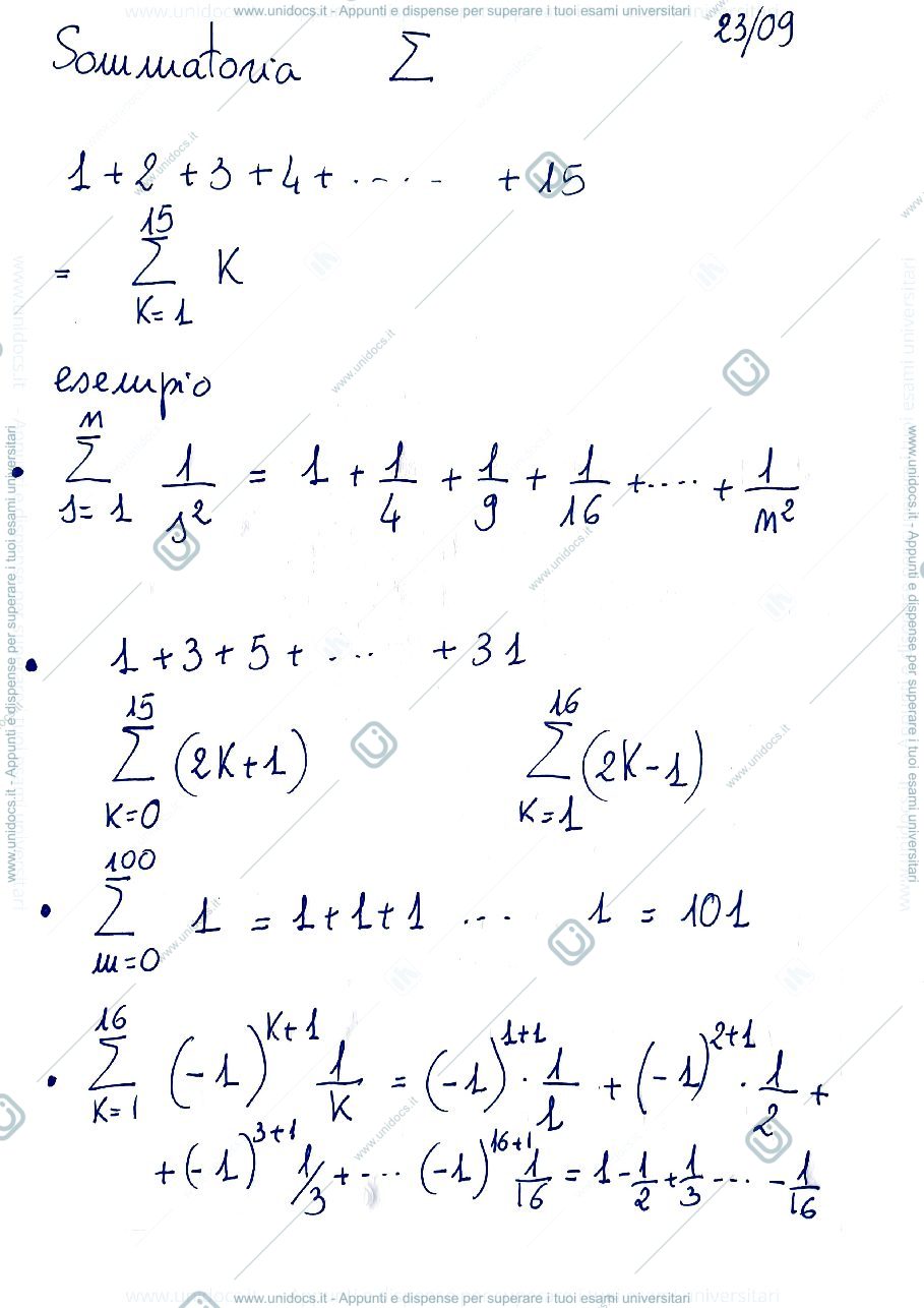 Anteprima pagina 1 — prima lezione