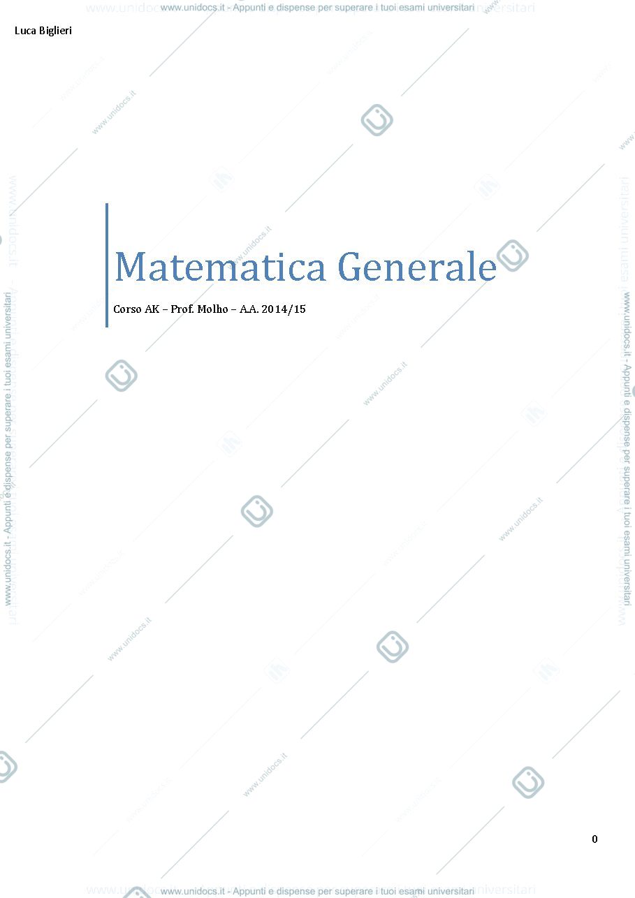 Anteprima pagina 2 — riassunti matematica