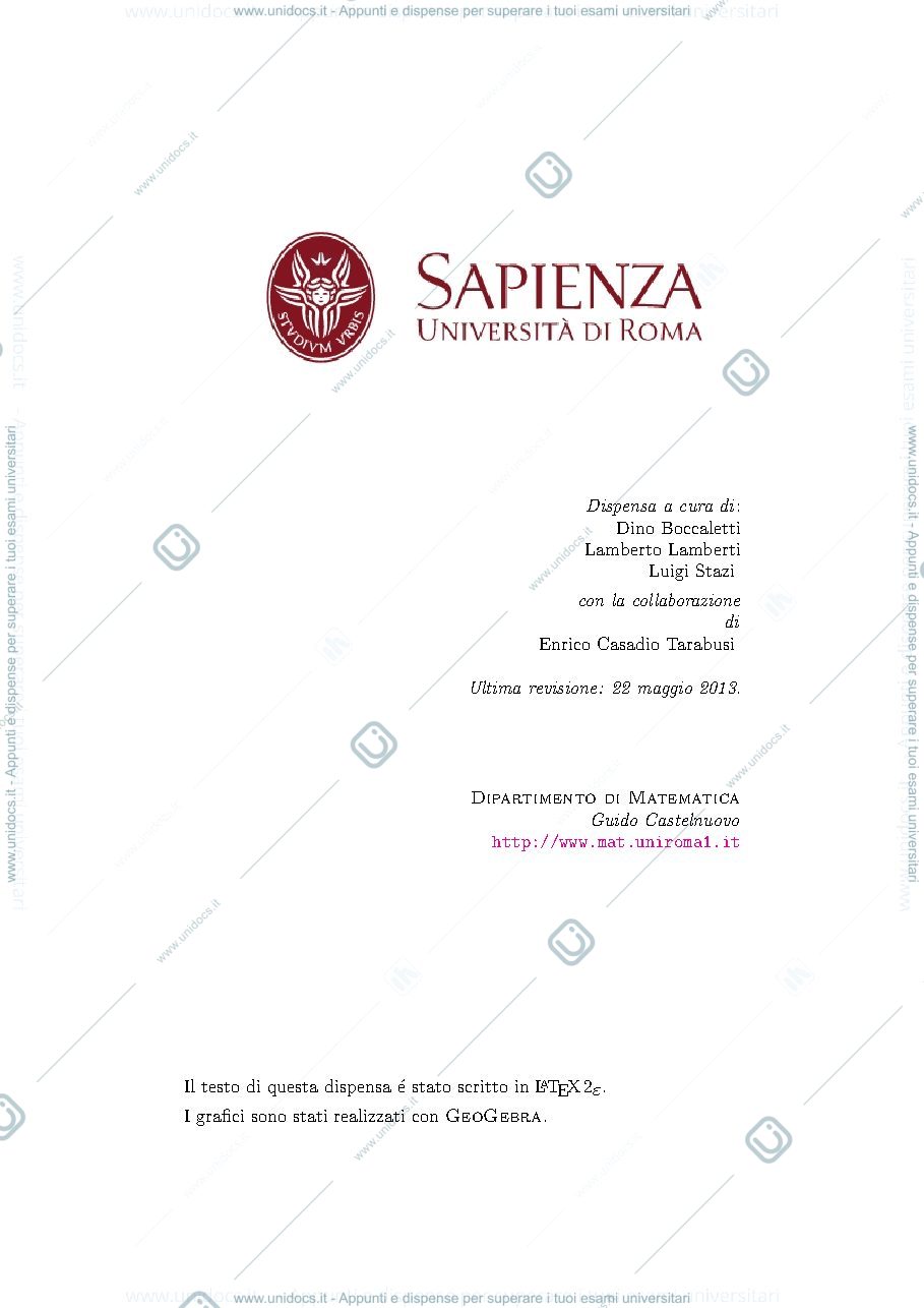 Anteprima pagina 1 — Dispense Corso Propedeutico