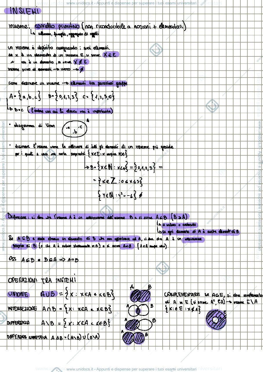 Anteprima pagina 2 — Matematica appunti