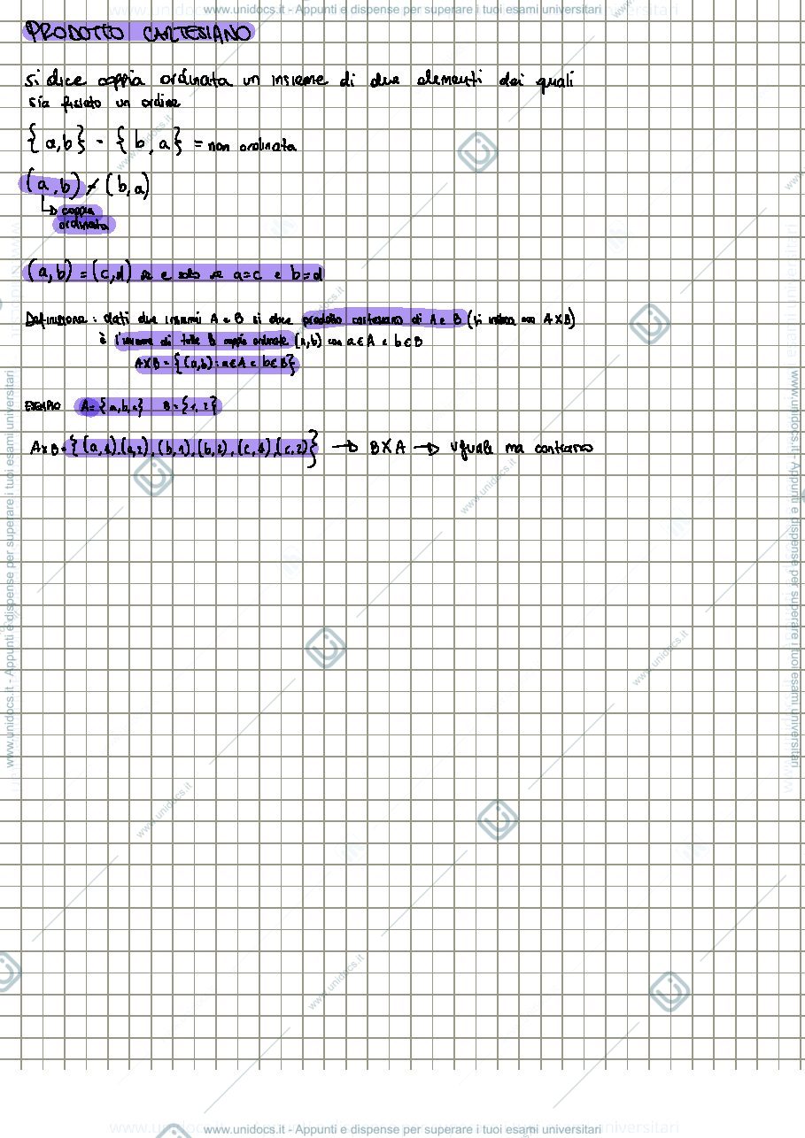 Anteprima pagina 3 — Matematica appunti