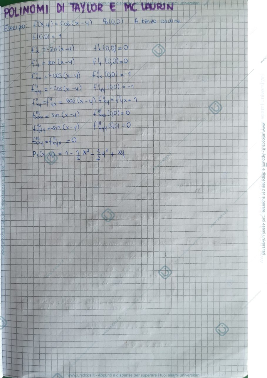 Anteprima pagina 1 — Appunti MATEMATICA I (2° parte Barberis)