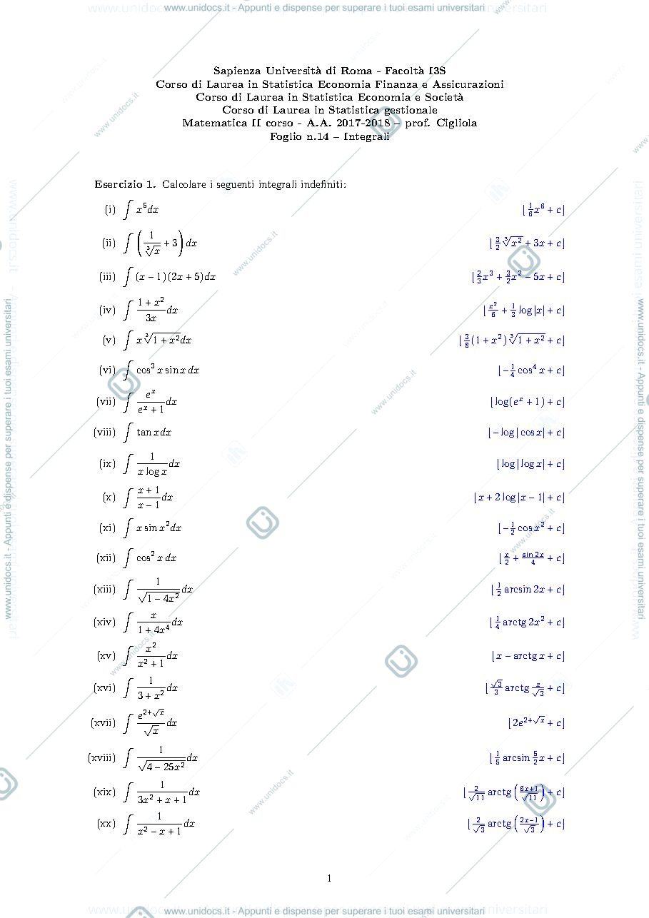 Anteprima pagina 1 — esercizi