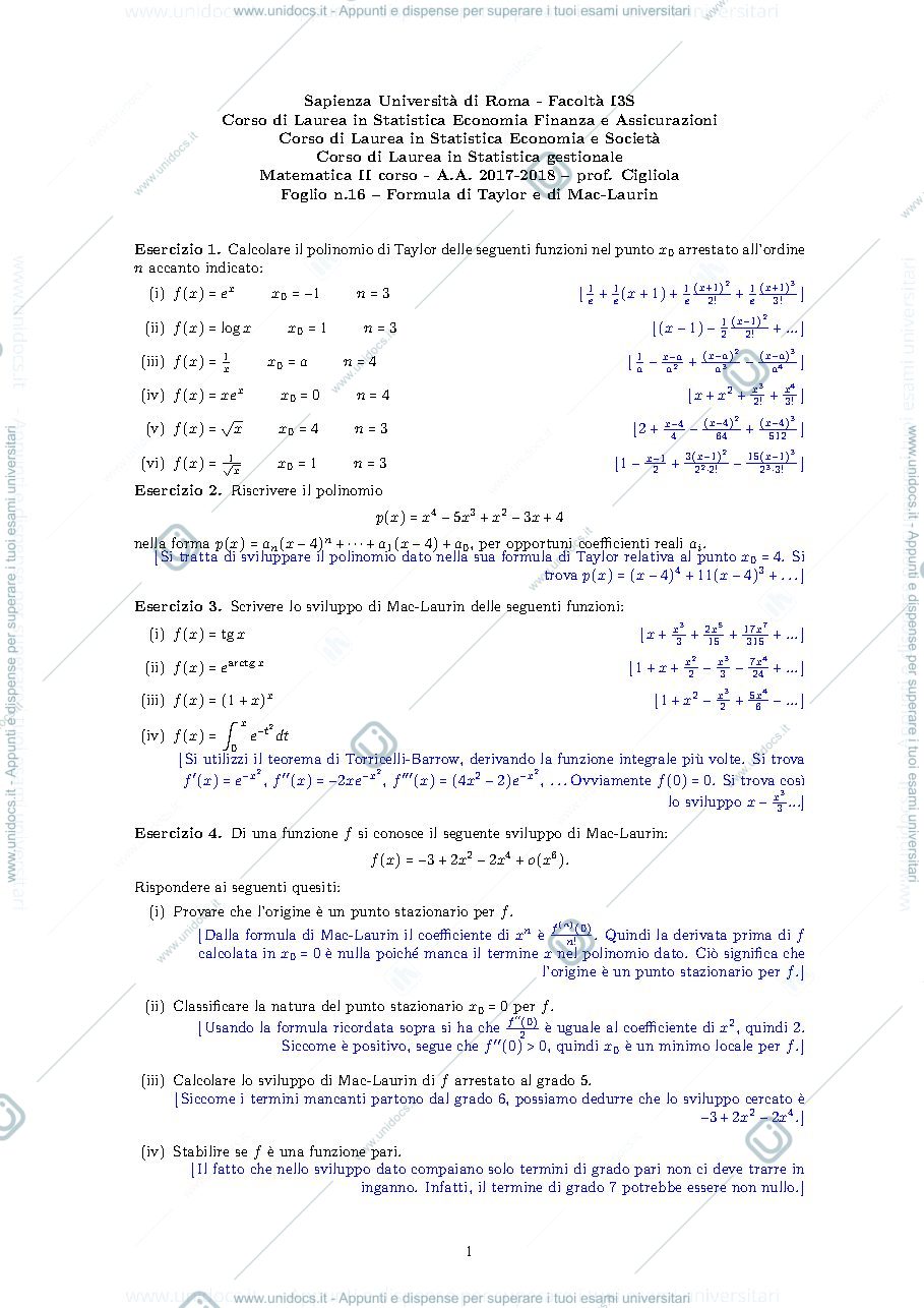 Anteprima pagina 1 — esercizi