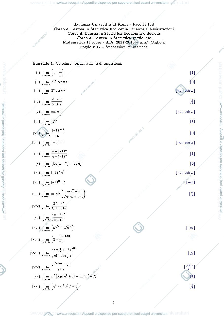 Anteprima pagina 1 — esercizi