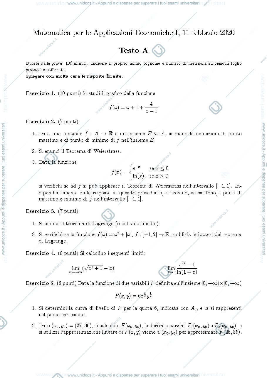 Anteprima pagina 1 —  compito febbraio 2020