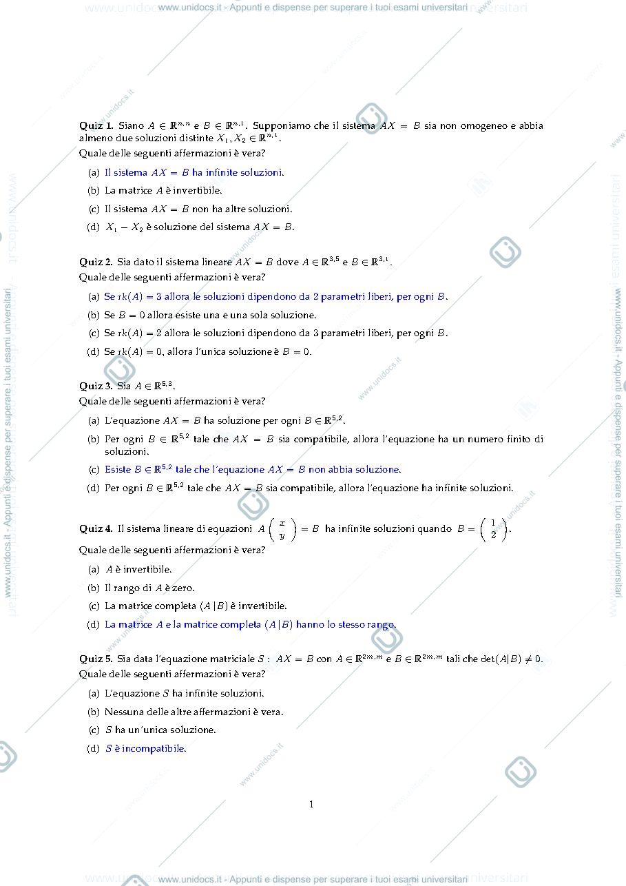 Anteprima pagina 1 — SOLUZIONE QUIZ 2