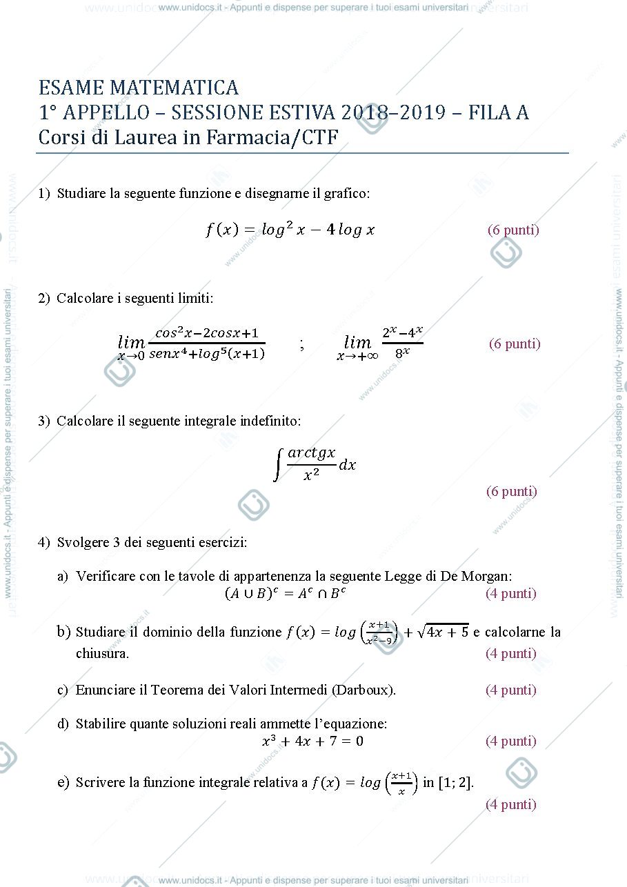 Anteprima pagina 1 — matematica