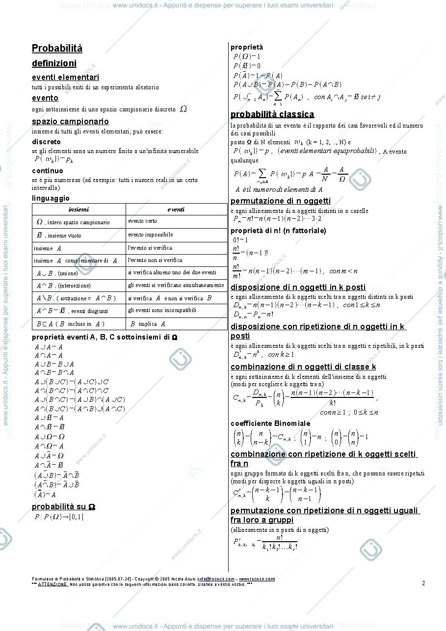 Anteprima pagina 2 — Formulario statistica