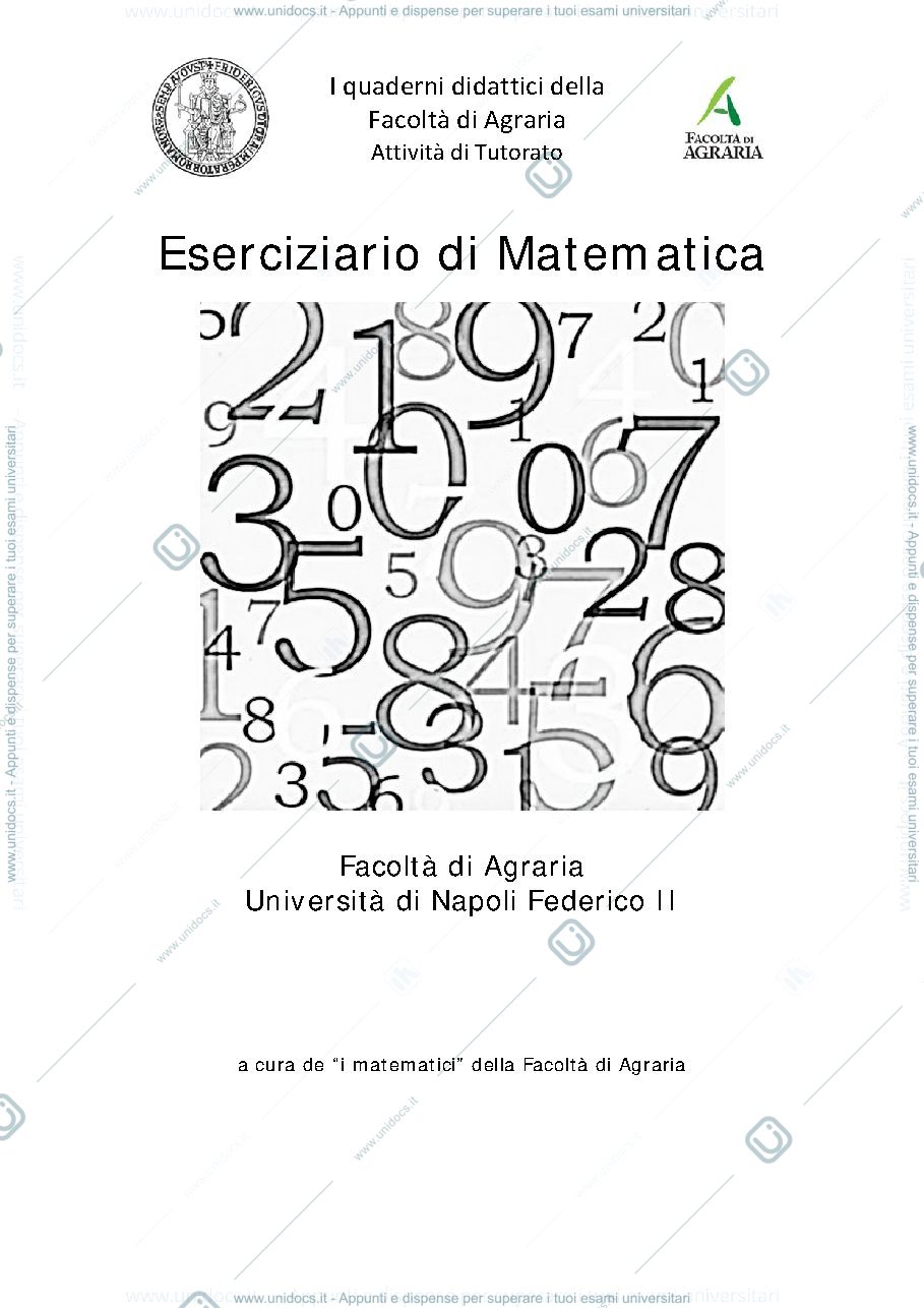 Anteprima pagina 1 — Matematica