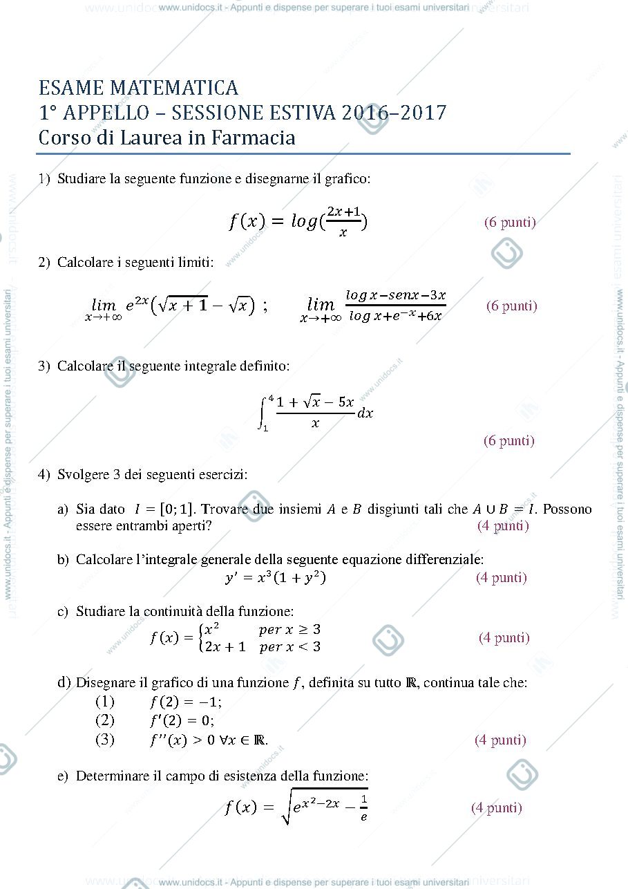 Anteprima pagina 1 — matematica