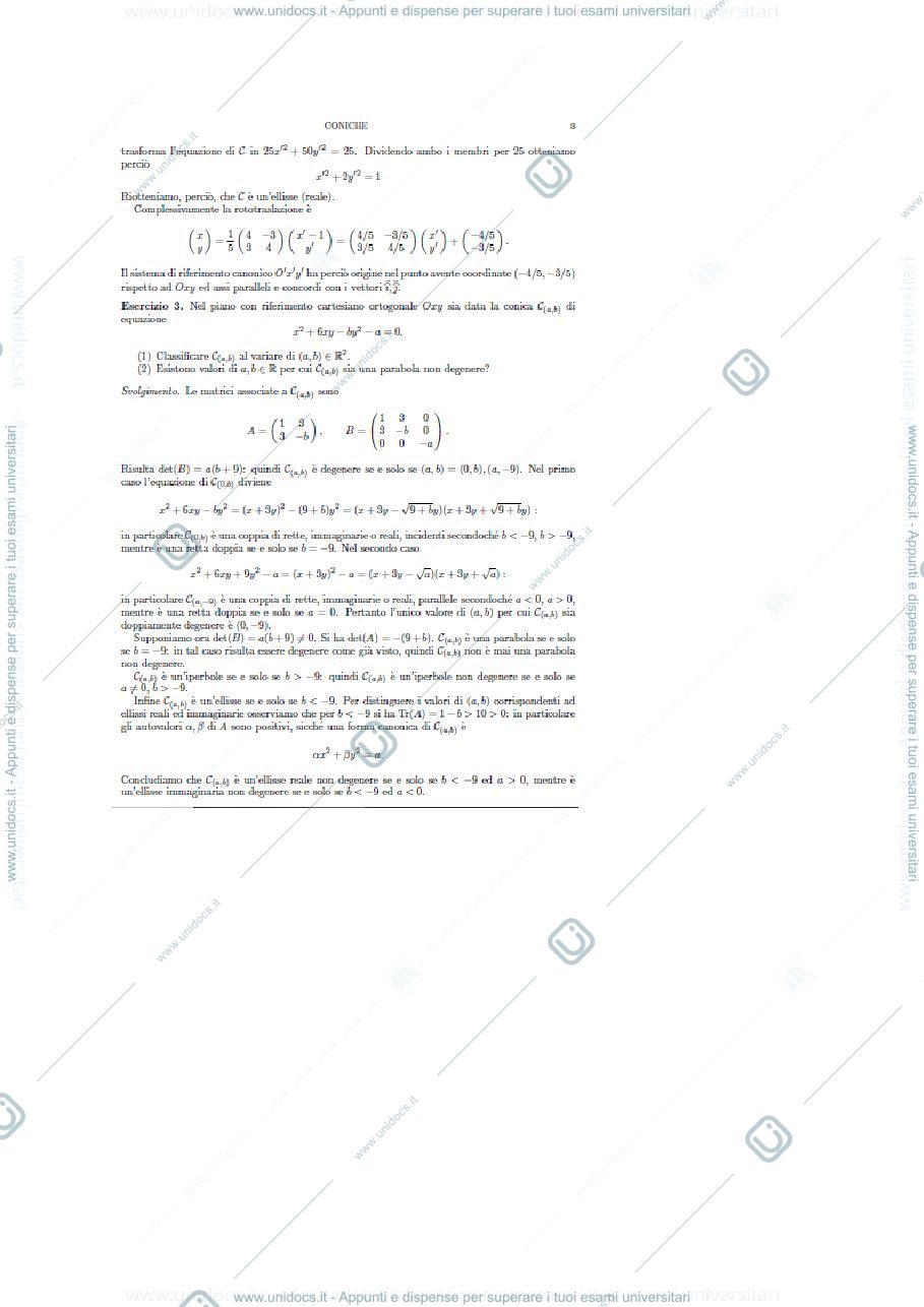 Anteprima pagina 1 — esercitazione coniche 3