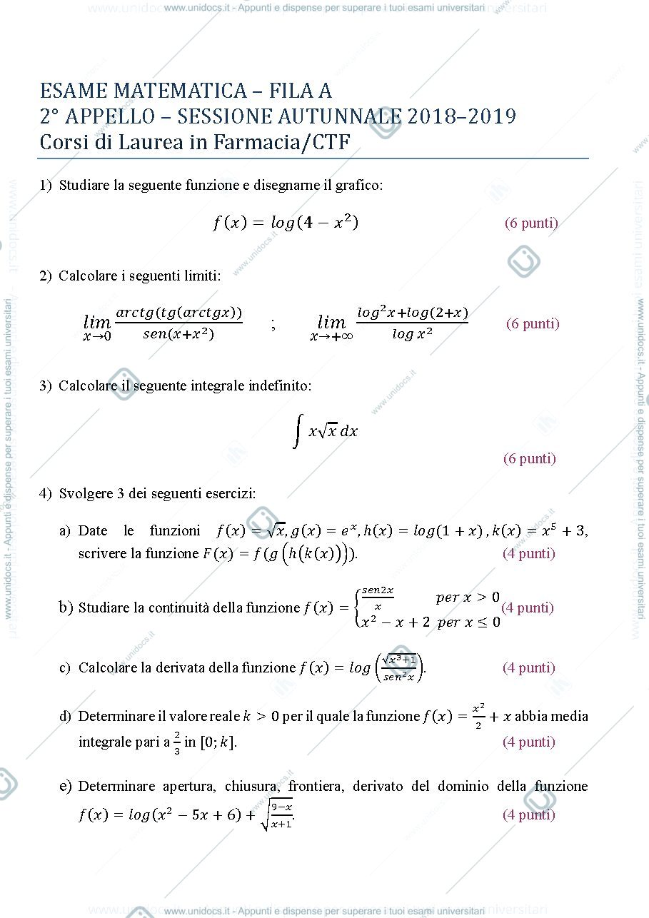 Anteprima pagina 1 — matematica