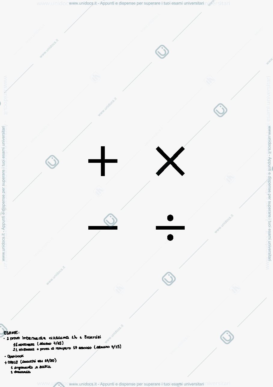 Anteprima pagina 1 — Matematica