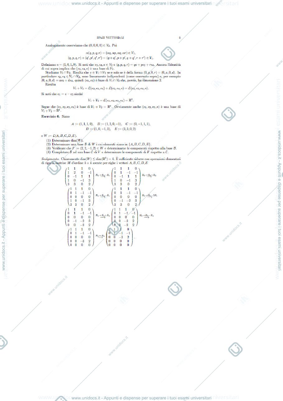 Anteprima pagina 1 — esercitazione vettori 5