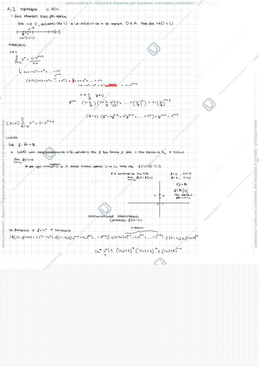 Anteprima pagina 1 — Appunti Matematica