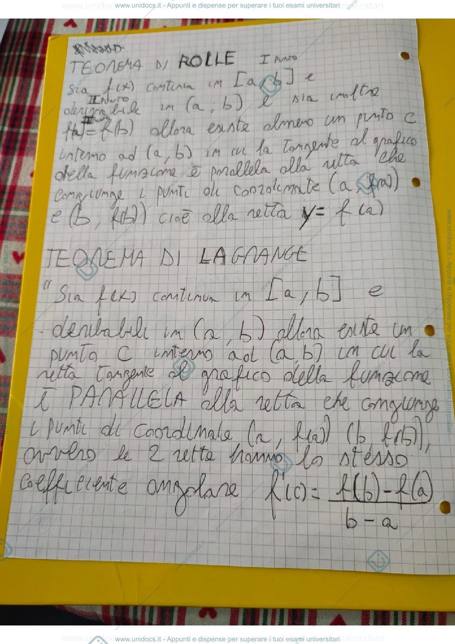 Anteprima pagina 1 — riassunti di matematica
