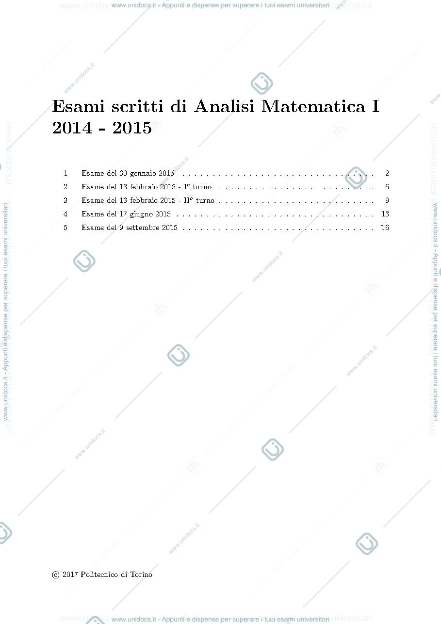 Anteprima pagina 1 — ESAME DOMANDE 1