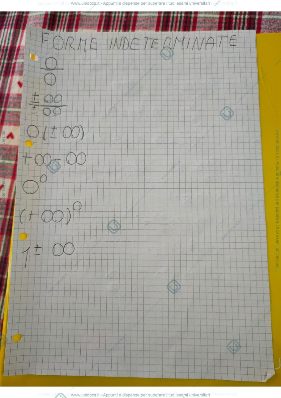 Anteprima pagina 1 — riassunti di matematica