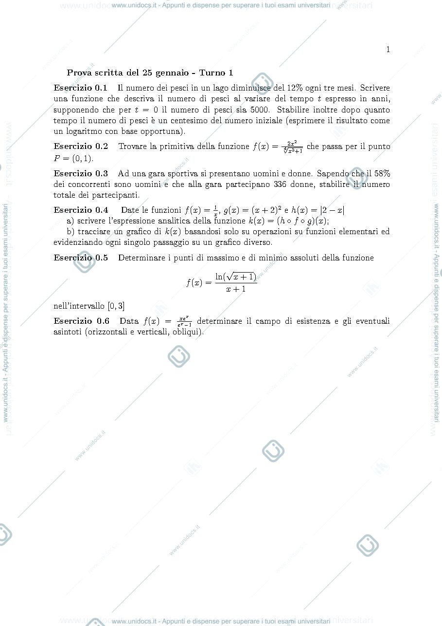 Anteprima pagina 1 — Domande esame gennaio 2021