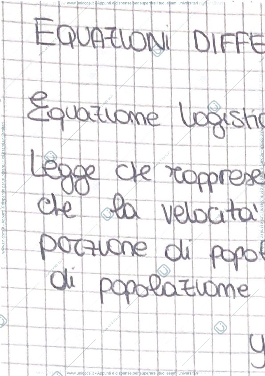 Anteprima pagina 1 — APPUNTI EQUAZIONI DIFFERENZIALI 