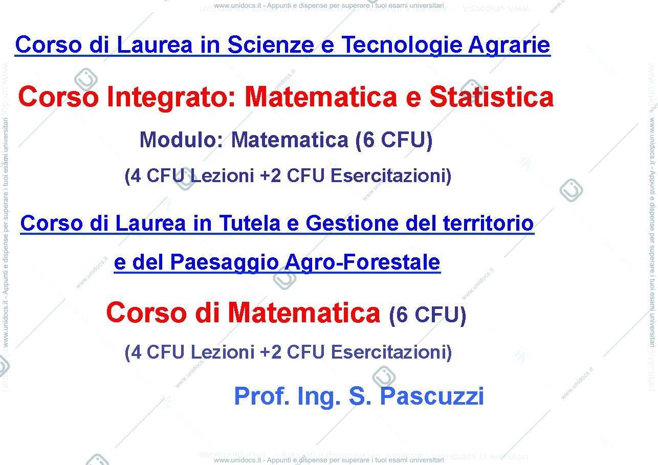 Anteprima pagina 1 — MATEMATICA