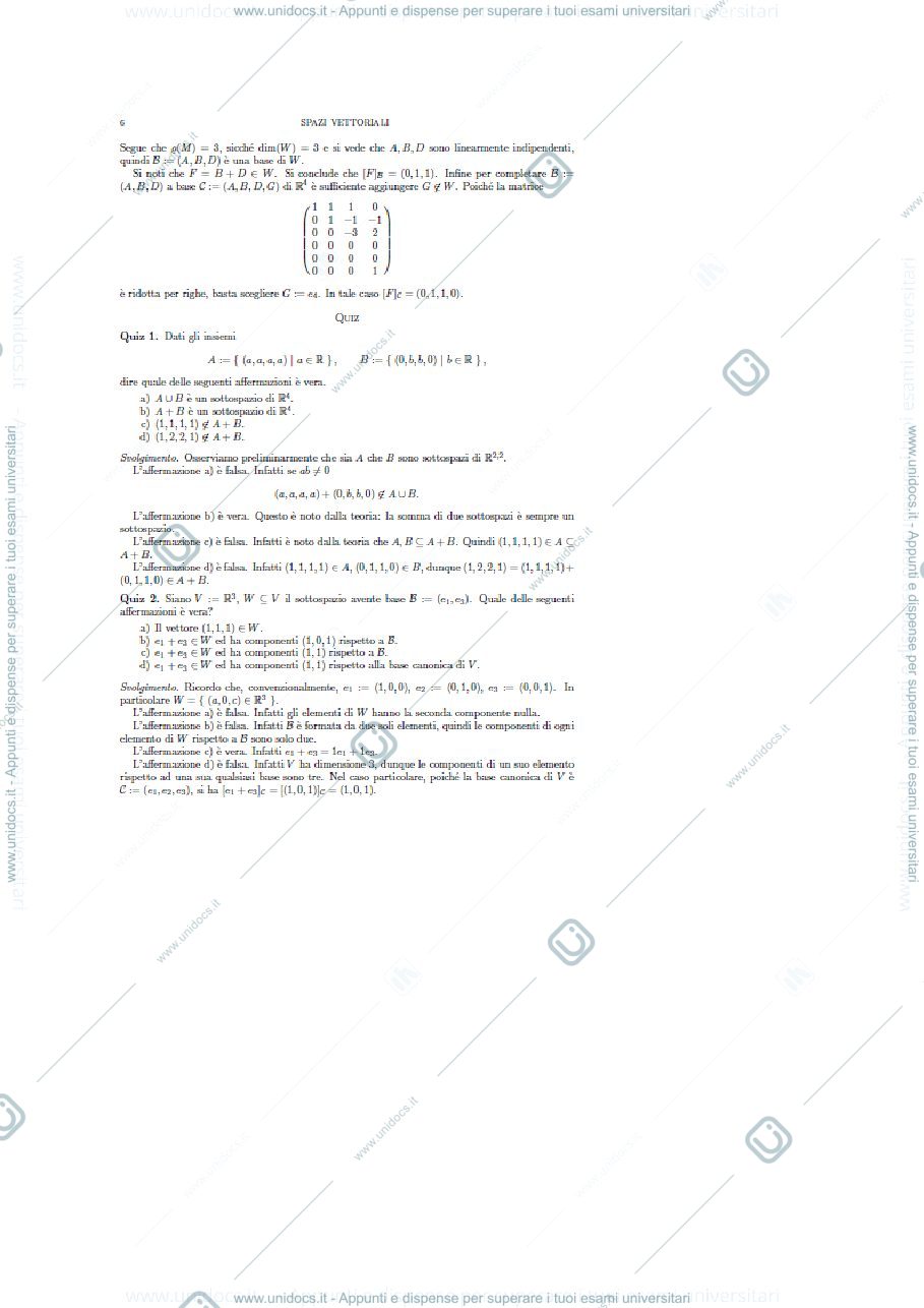 Anteprima pagina 1 — esercitazione vettori 6