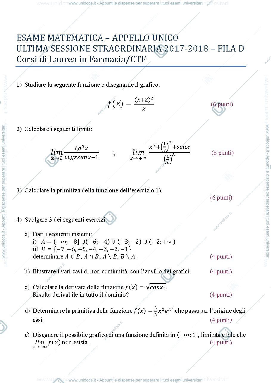 Anteprima pagina 1 — matematica